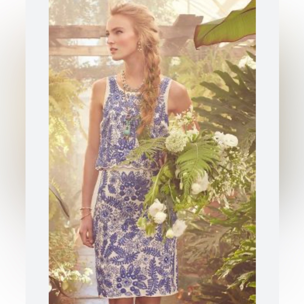 Anthropology EUC Moulinette Soeurs Sequin Top and Skirt Set Size 6